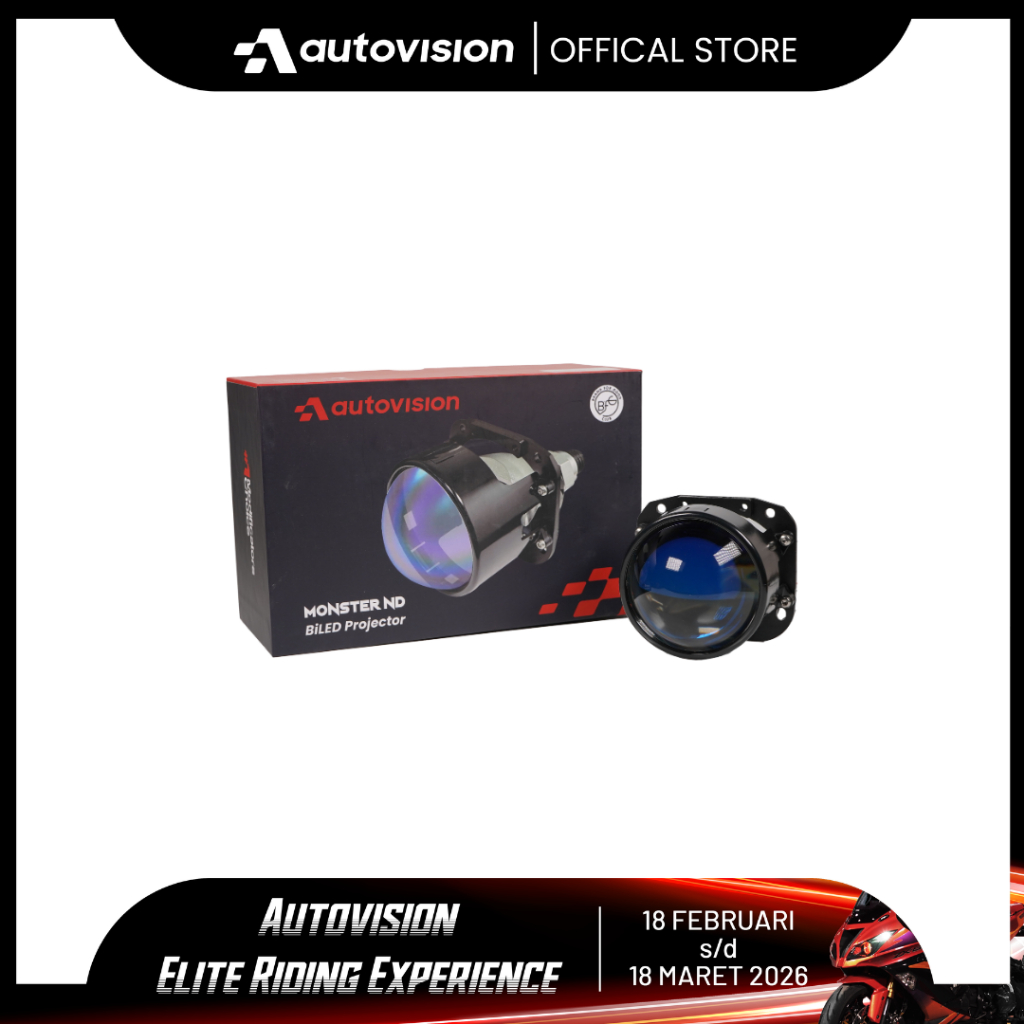 Headlamp Motor BiLED/Projector 2.5" MONSTER ND 45W BiLED Blue Lens FCO 6000K/3-Colors