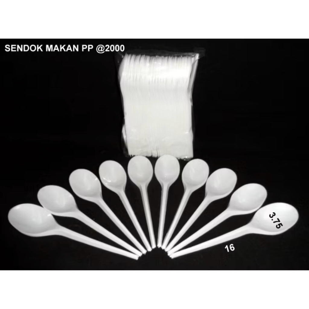 [1 dos] sendok makan PP WAN | sendok makan putih | sendok makan plastik | sendok makan plastik putih