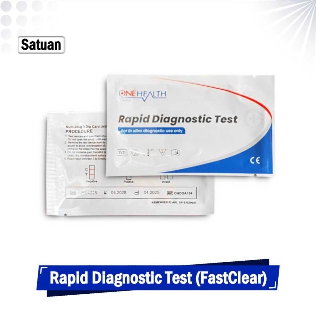 Alat Cek Narkoba 3 Parameter OneHealth Rapid Test Ecer