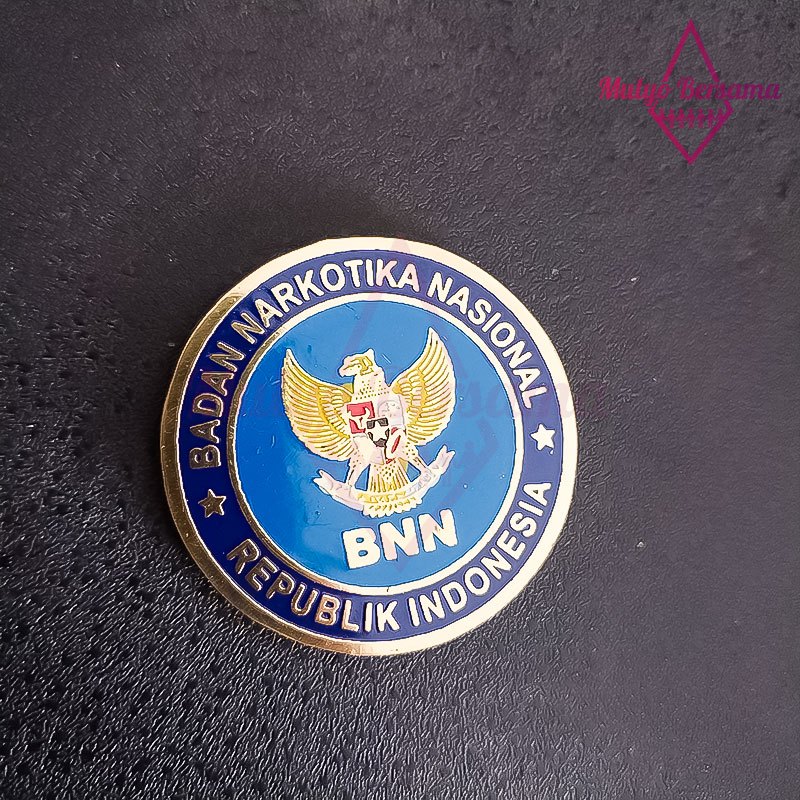Pin Bros Logo BNN Bulat Logam Pin BNN Full Logam Warna Magnet - Mulyo Bersama