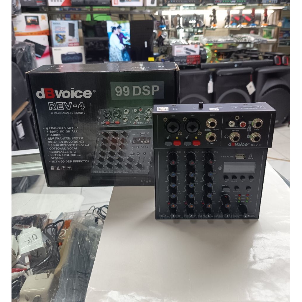 mixer audio Db voice Rev 4 bluetooth / 4 chanel / 2 mic line / 2 stereo original