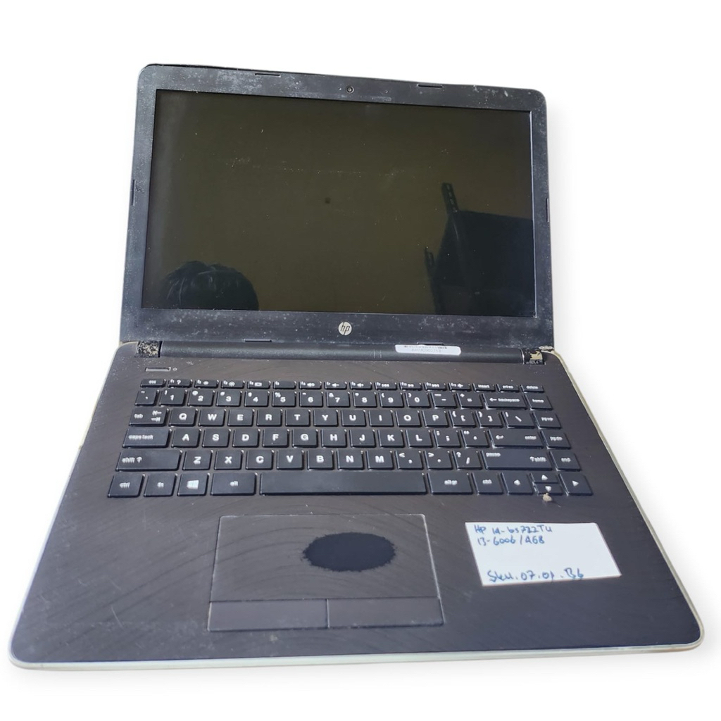 laptop HP 14-BS722TU Core i3-6006U No Ram/HDD Laptop Siap Pakai Normal