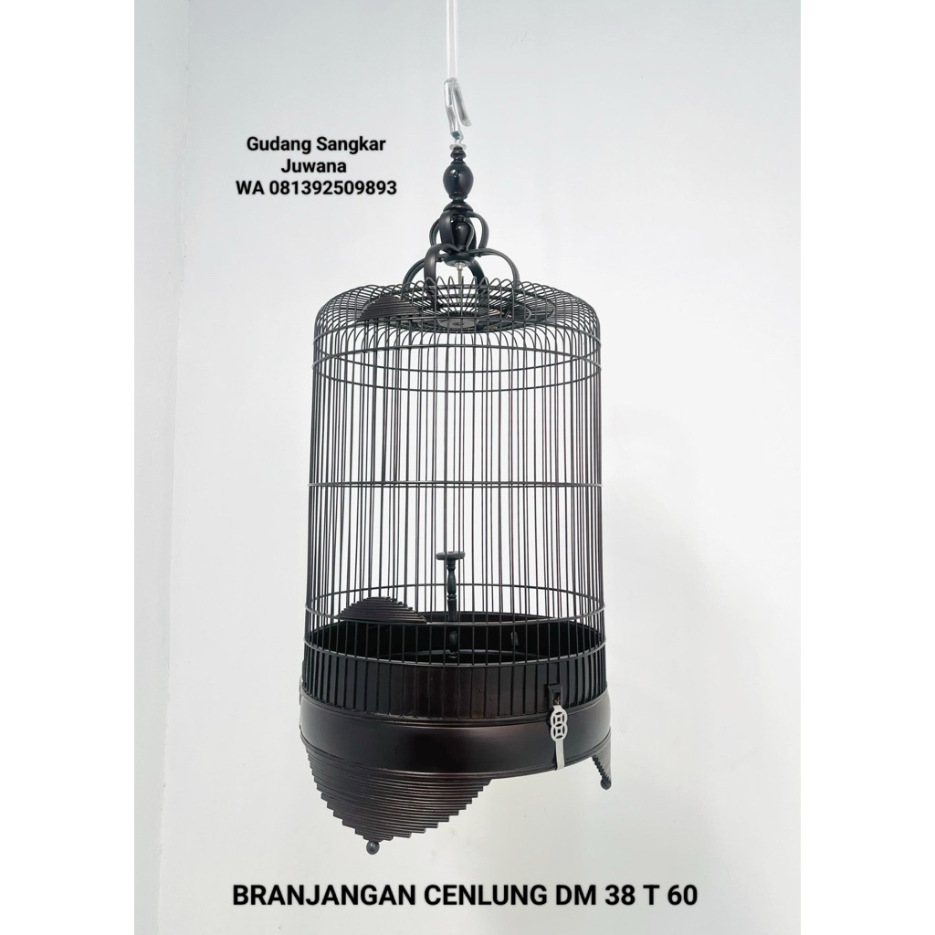 Sangkar Branjangan Bambu Cenlung dm 38 fullset kerodong