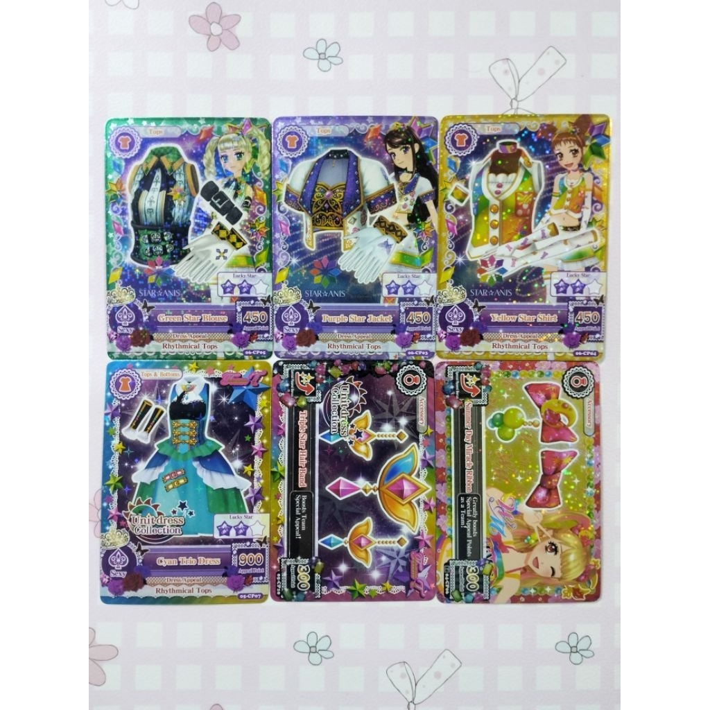 Kartu Aikatsu Campaign CP Star Anis Tristar Trend Animal Collection Summer Day Mikuru Yurika Ran Oto
