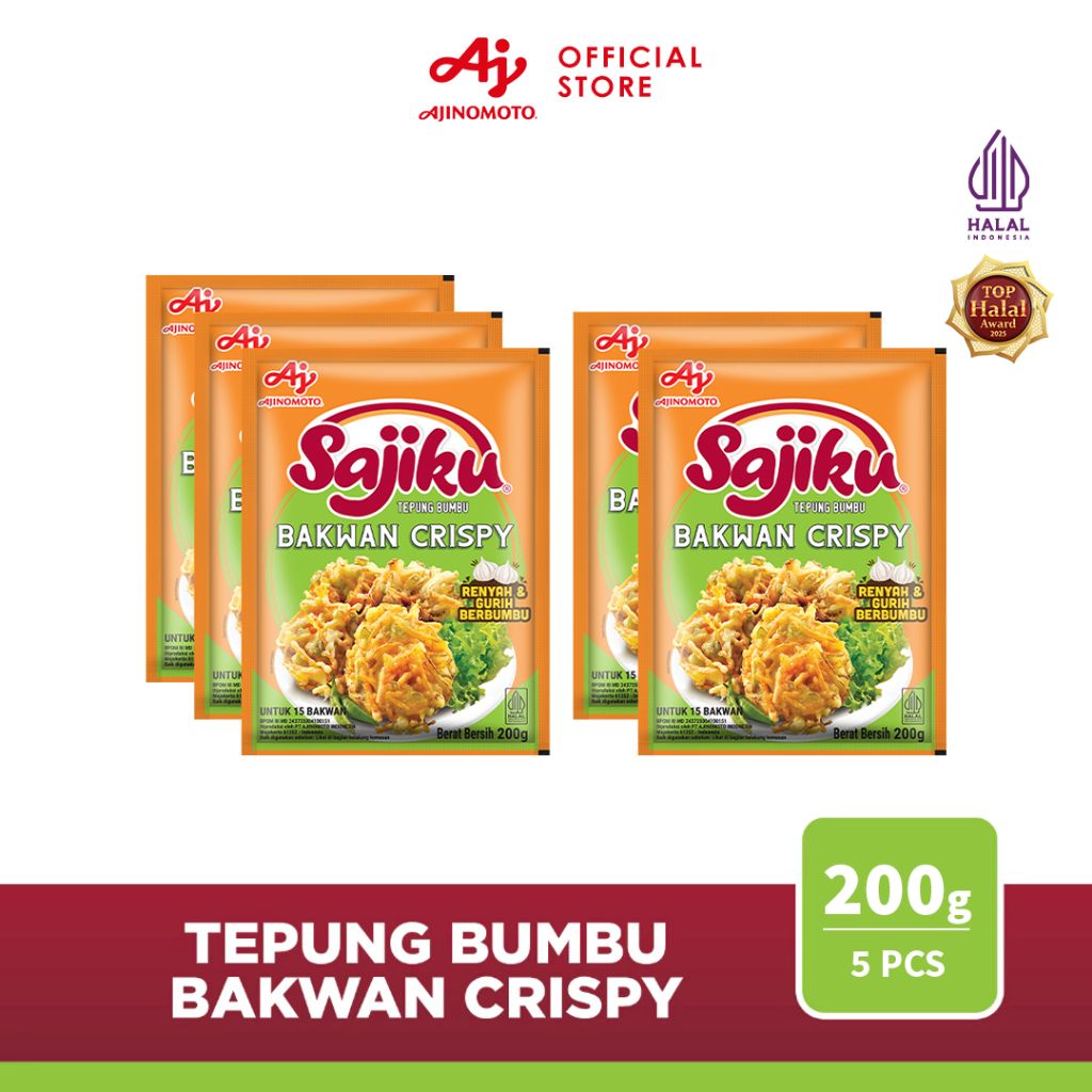 Sajiku® Tepung bumbu Bakwan Crispy Sachet 200g (5 pcs)