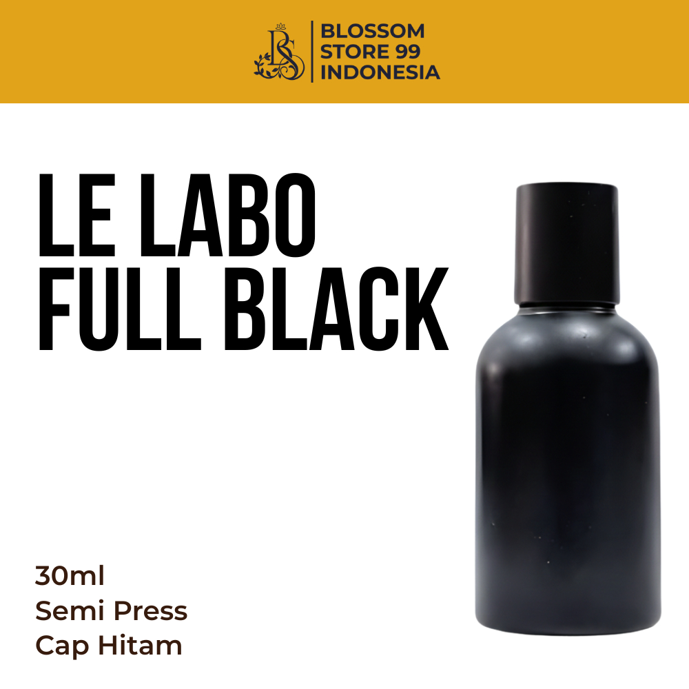 Botol Parfum Lelabo 30ML Full Black - Botol Parfum Kaca Hitam Le labo 30ML