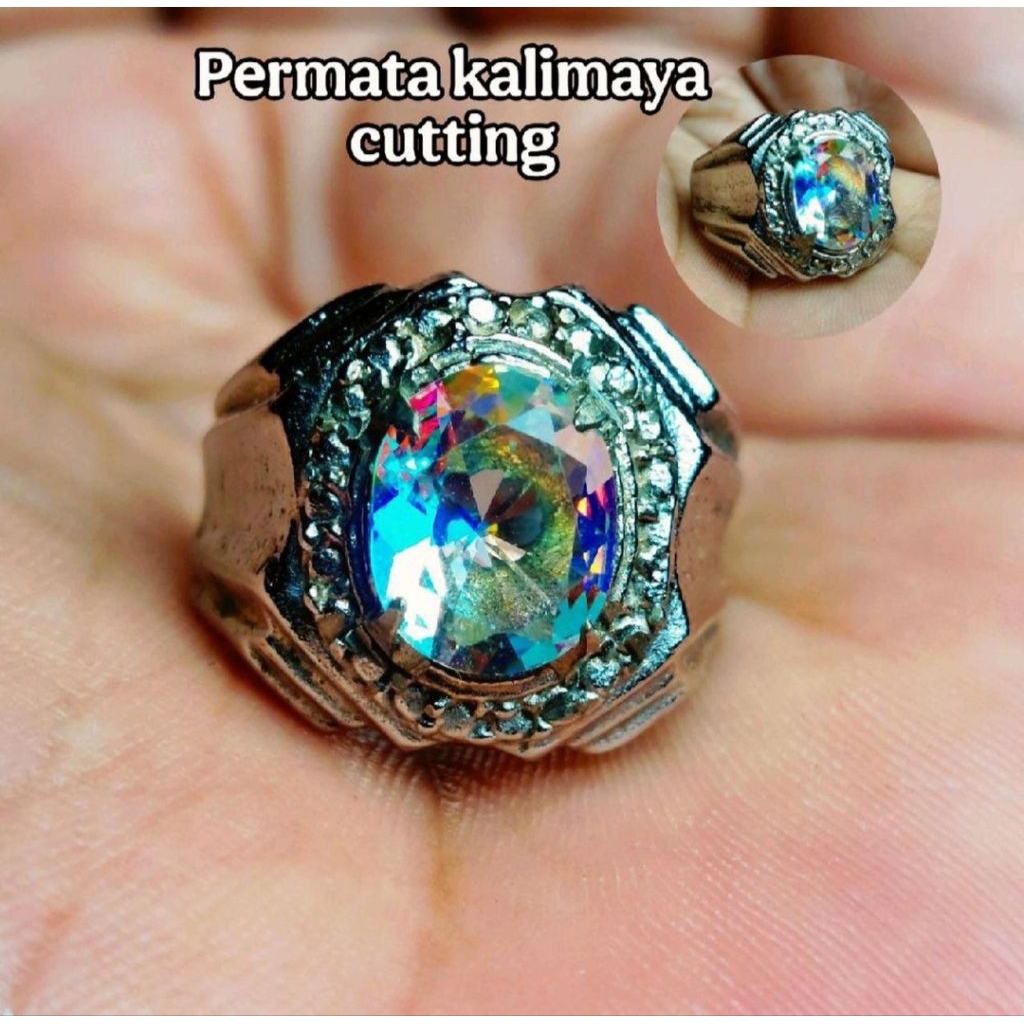 Cincin Batu Akik kalimaya Cutting Tersedia Ring Cakar batu akik pria