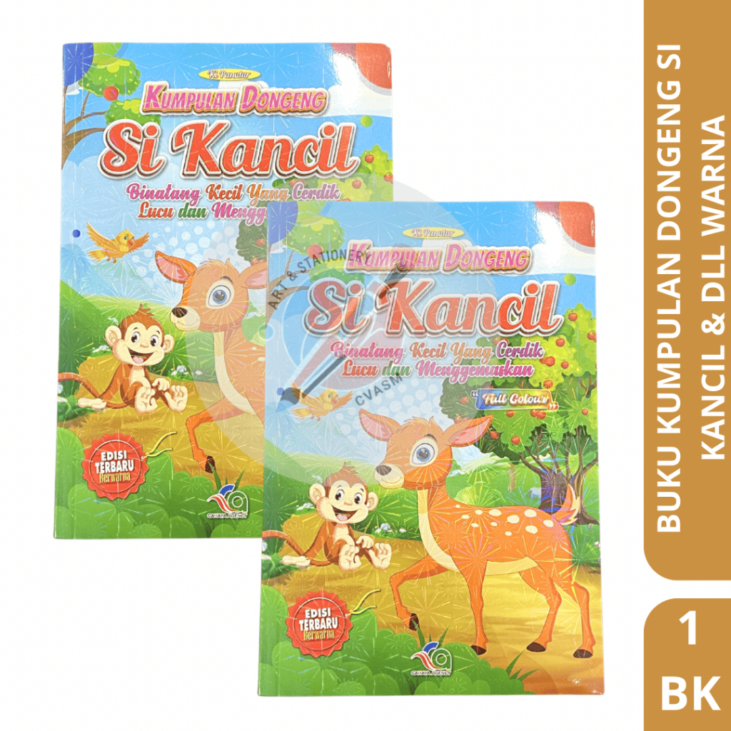 [1 BUKU] Buku Kumpulan Dongeng Si Kancil & Binatang Kecil Yang Cerdik Lucu Full Warna + Gambar Murah