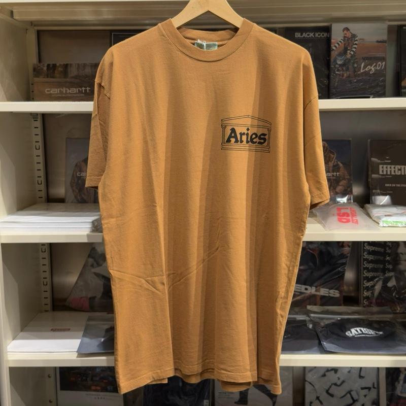ARIES ARISE - TEMPLE LOGO SS TSHIRT (BROWN)