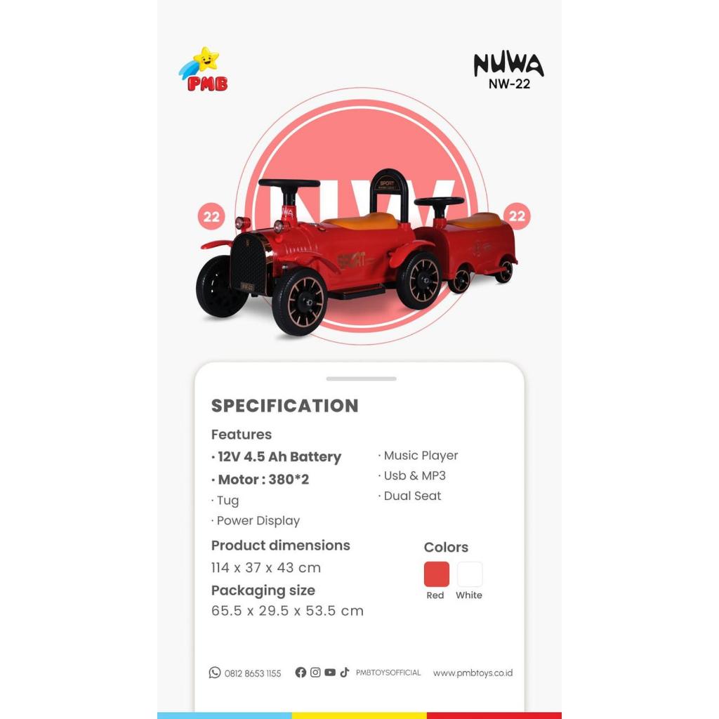TERBARU MOBILAN ANAK KERETA API PMB NUWA NW-22 CLASSIC MOBIL AKI