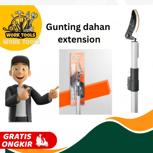 Kapusi Gunting Dahan Extension 3M Gunting Dahan Panjang 3M