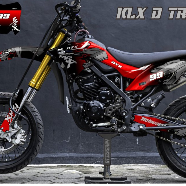 decal klx D TRAKER motif helm keren sticker full body klx variasi motor