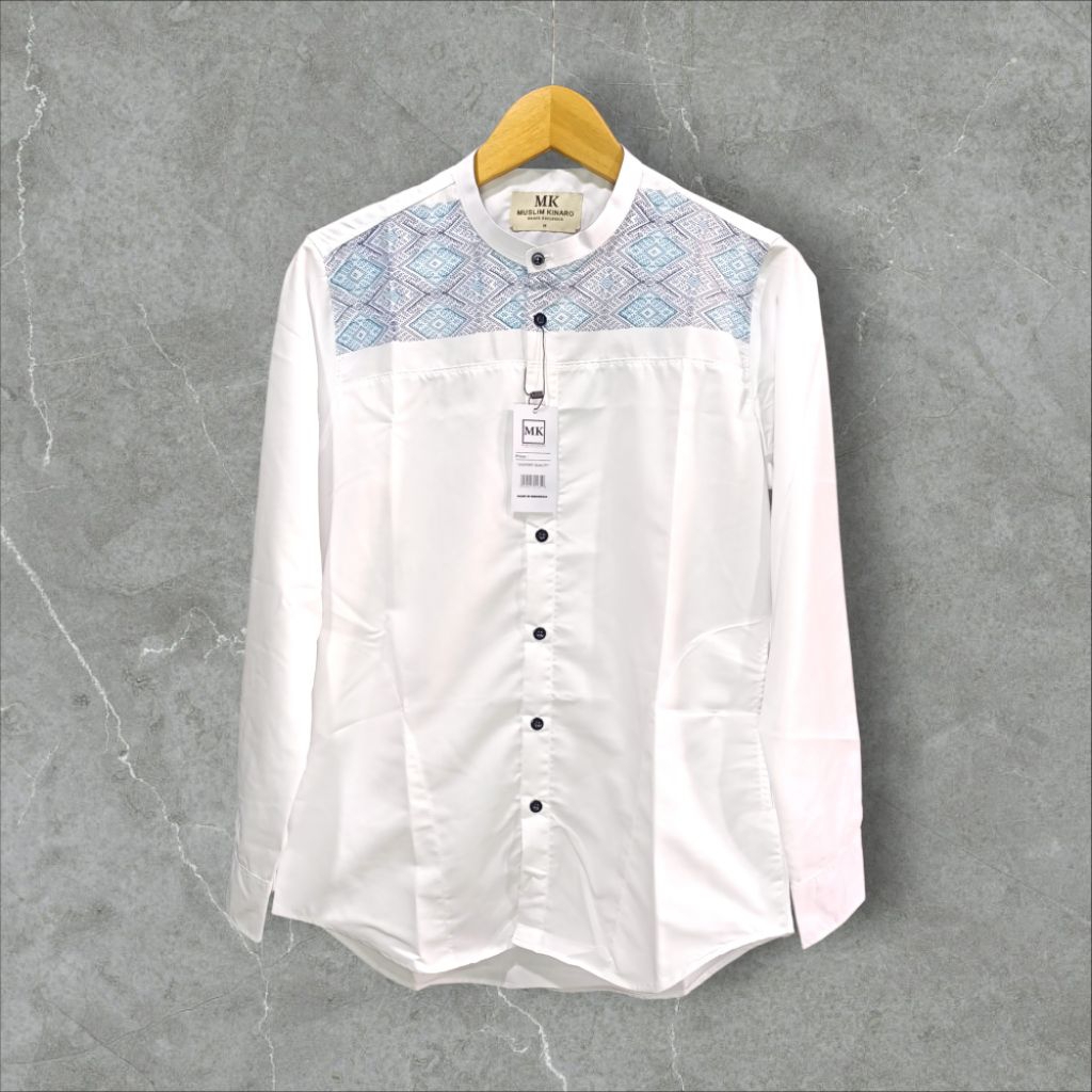 Kemko Kemeja Koko Muslim Kinaro MK Putih