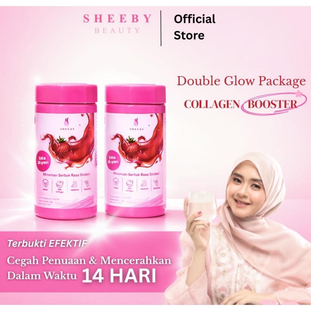 [2 BOX] SHEEBY Collagen Drink Booster – (Extra 60gr) | Minuman Collagen Drink, Vitamin C, Fish Colla