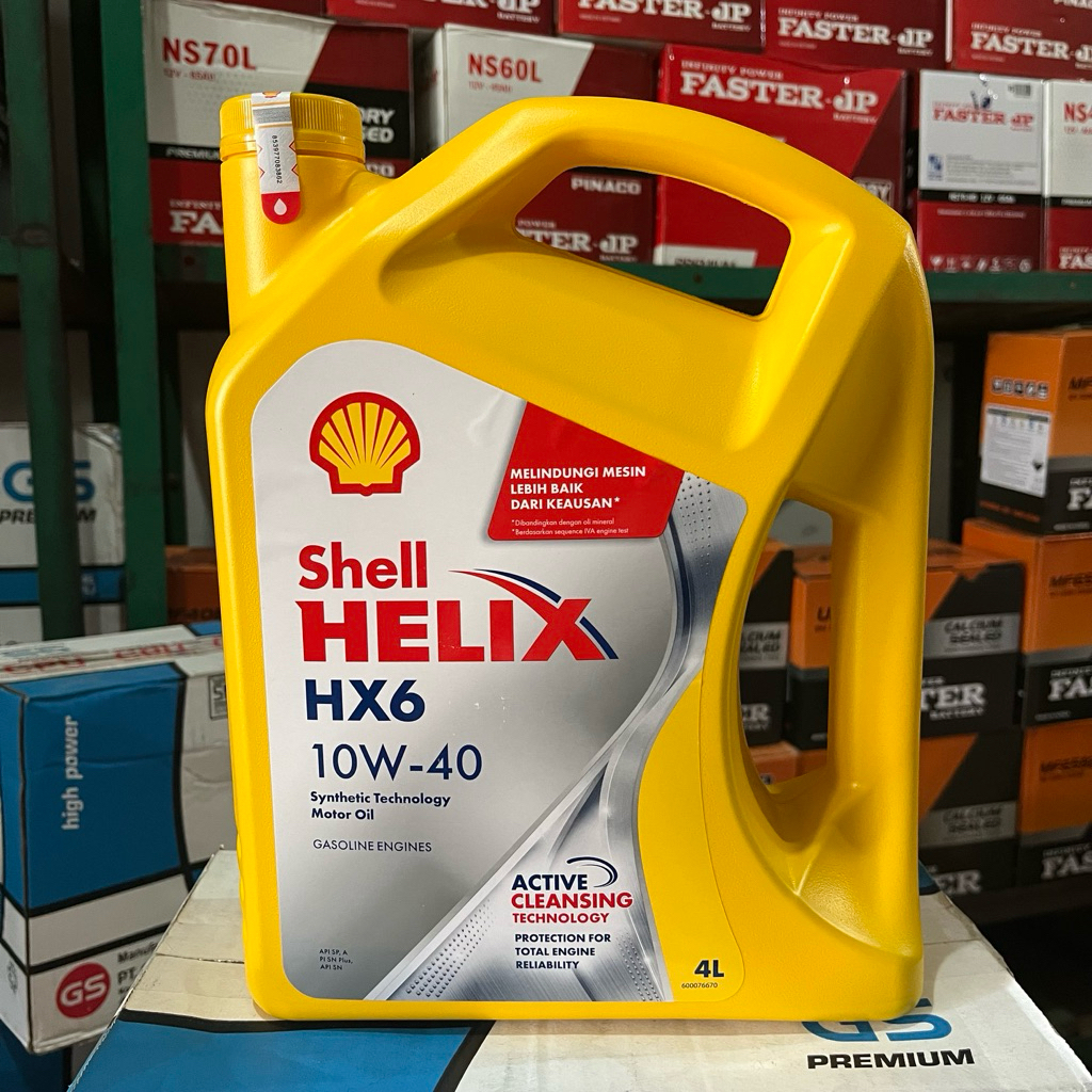 OLI SHELL HX6 10W40 | 4 Liter (Ori Shell 100%)