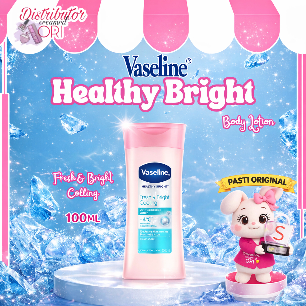 Vaseline Lotion Healthy Bright Fresh & Bright Cooling 100ml | Bpom |