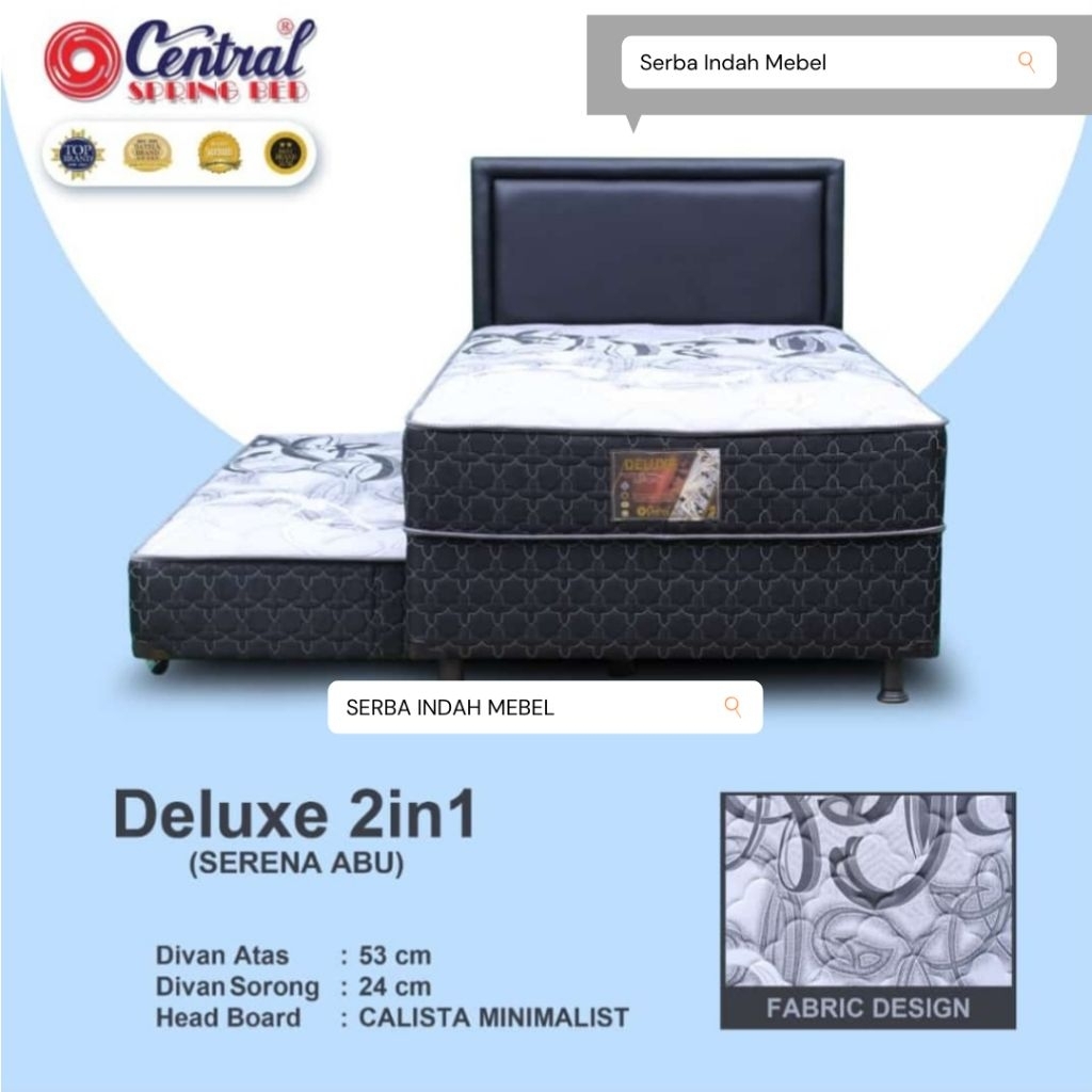 spring bed central deluxe  2IN1 sorong anak murah minimalis 90 X 200 CM 120 X 200 CM 100 X 200 CM 90
