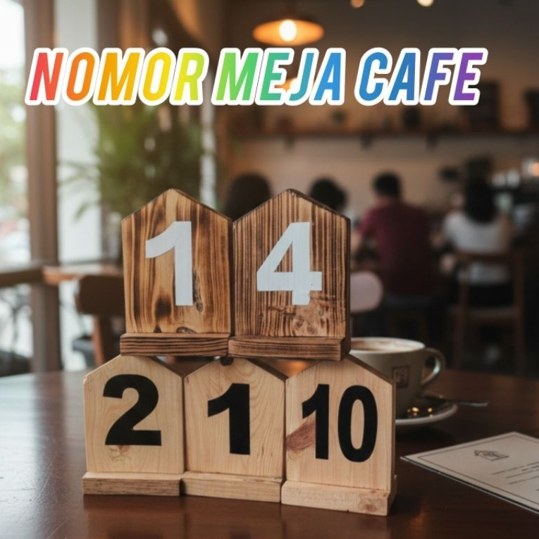 NOMOR MEJA CAFE,NOMOR MEJA RESTO,NOMOR MEJA KAYU AESTHETIC