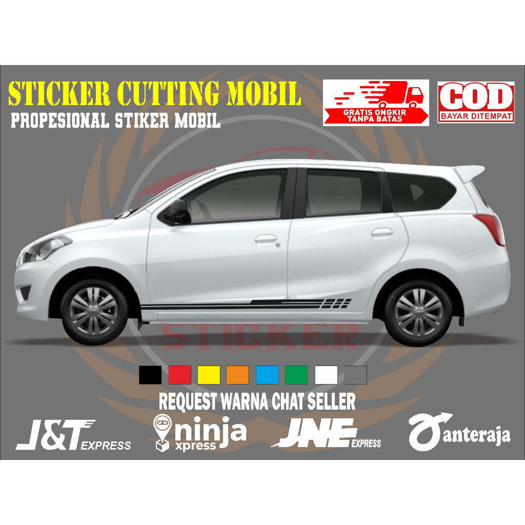 sticker mobil datsun go stiker mobil datsun go keren sticker motif variasi body mobil keren