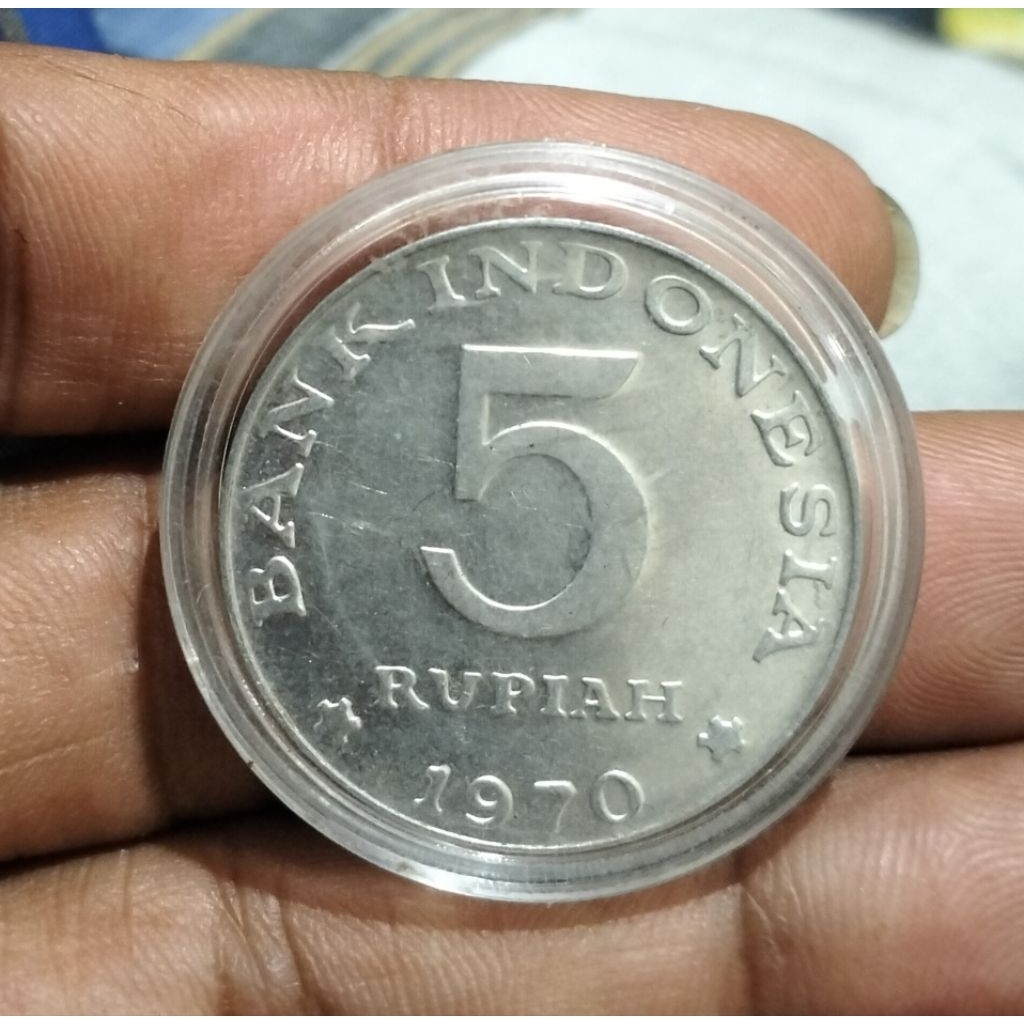 Koin 5 Rupiah th 1970 gres