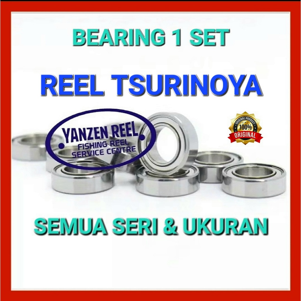 BEARING/LAKER 1 SET KHUSUS REEL ATC VALIANT DAN TSURINOYA SEMUA SERI & UKURAN - SPAREPART BEARING ST
