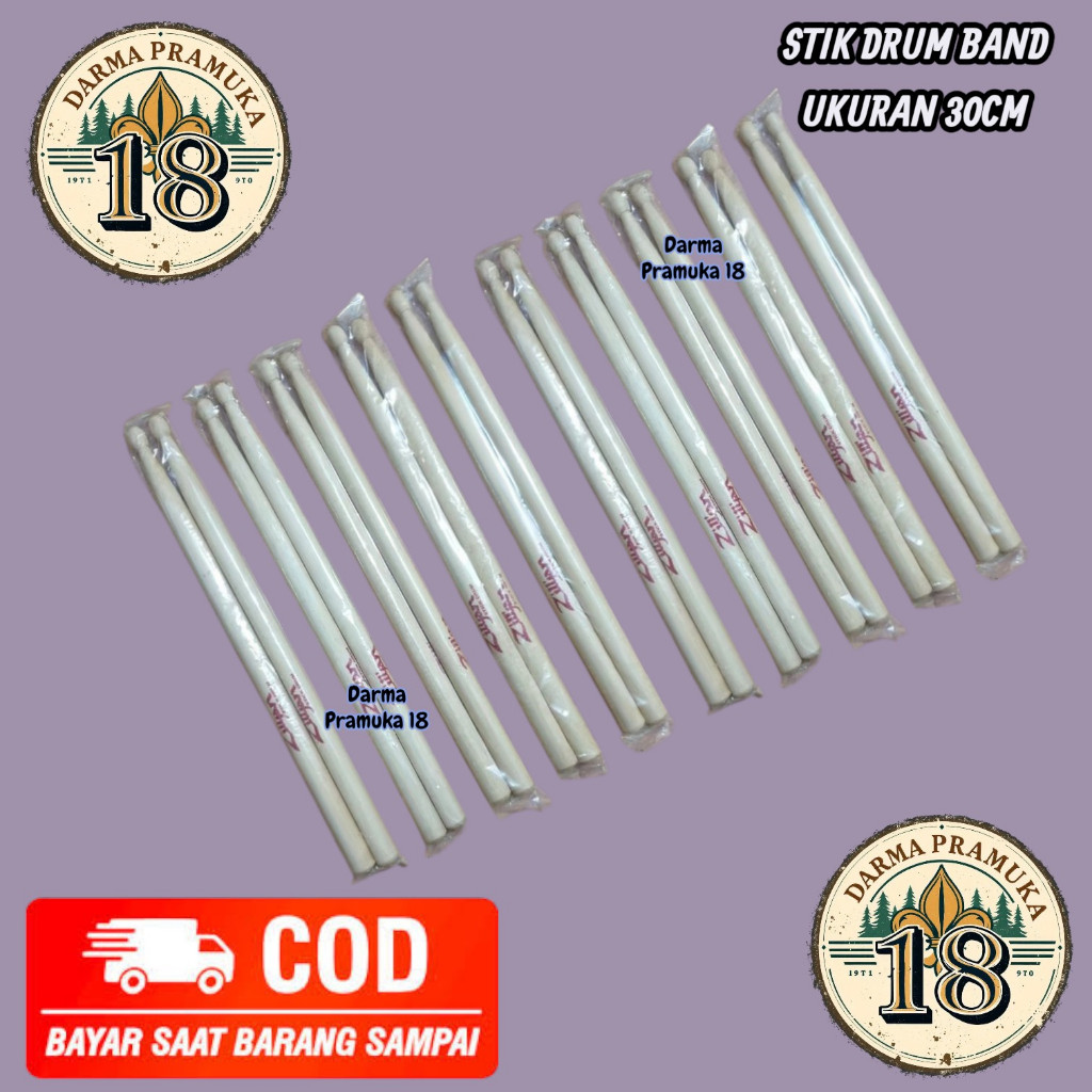 Stik drum 30cm stik drum band anak sepasang