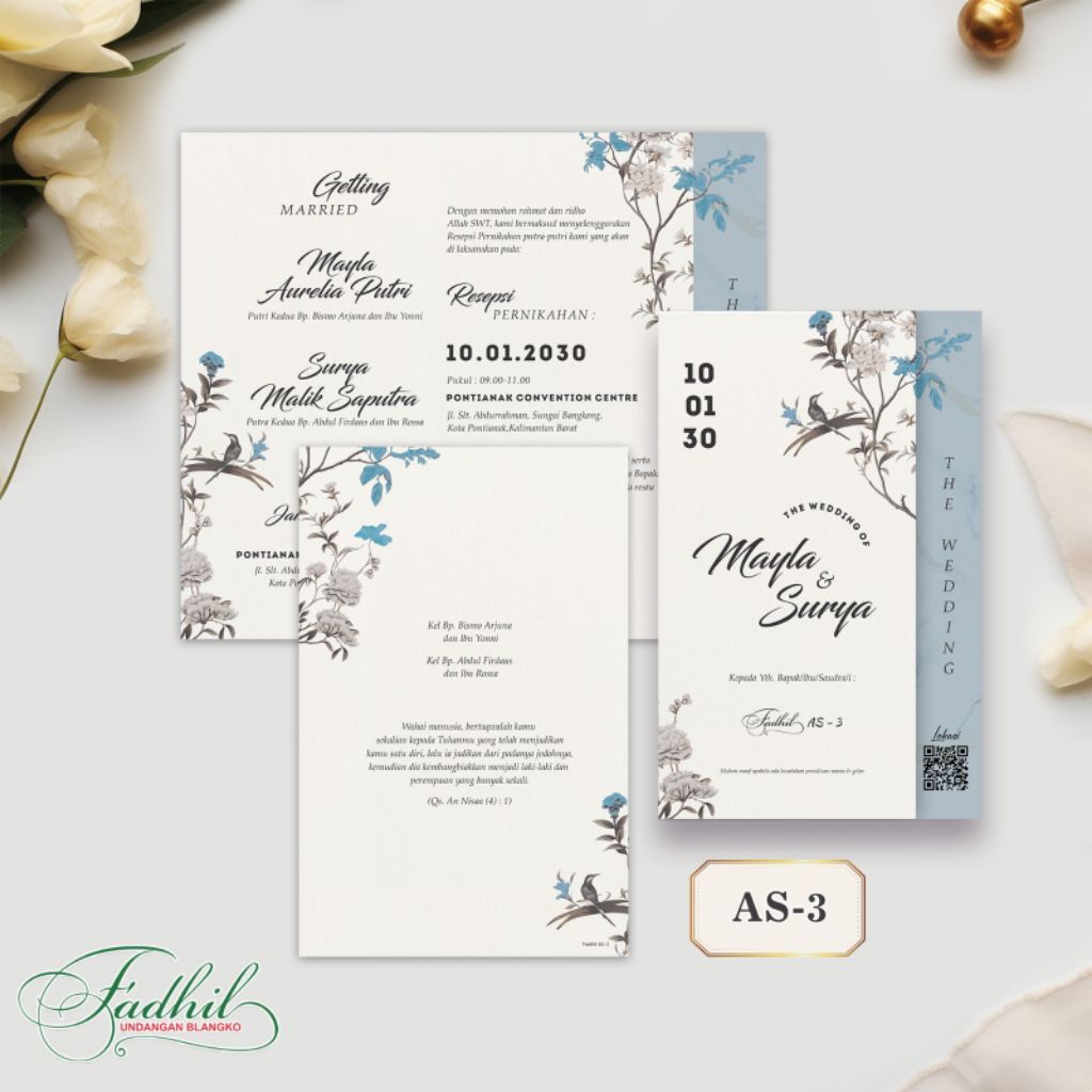 Undangan Pernikahan Fisik Art Paper Tebal Premium Custom Desain Free Konsultasi Cetak Berkualitas