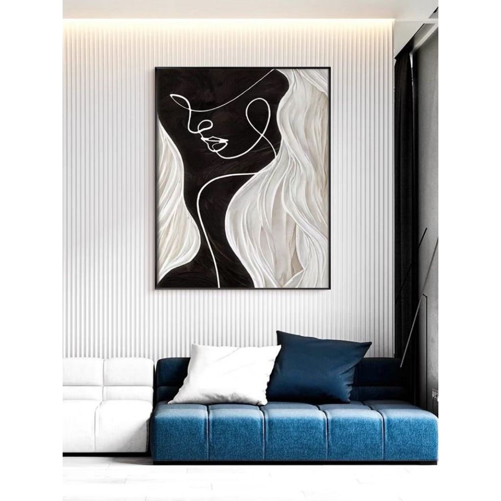 lukisan minimalis hiasan dinding ruang tamu kamar