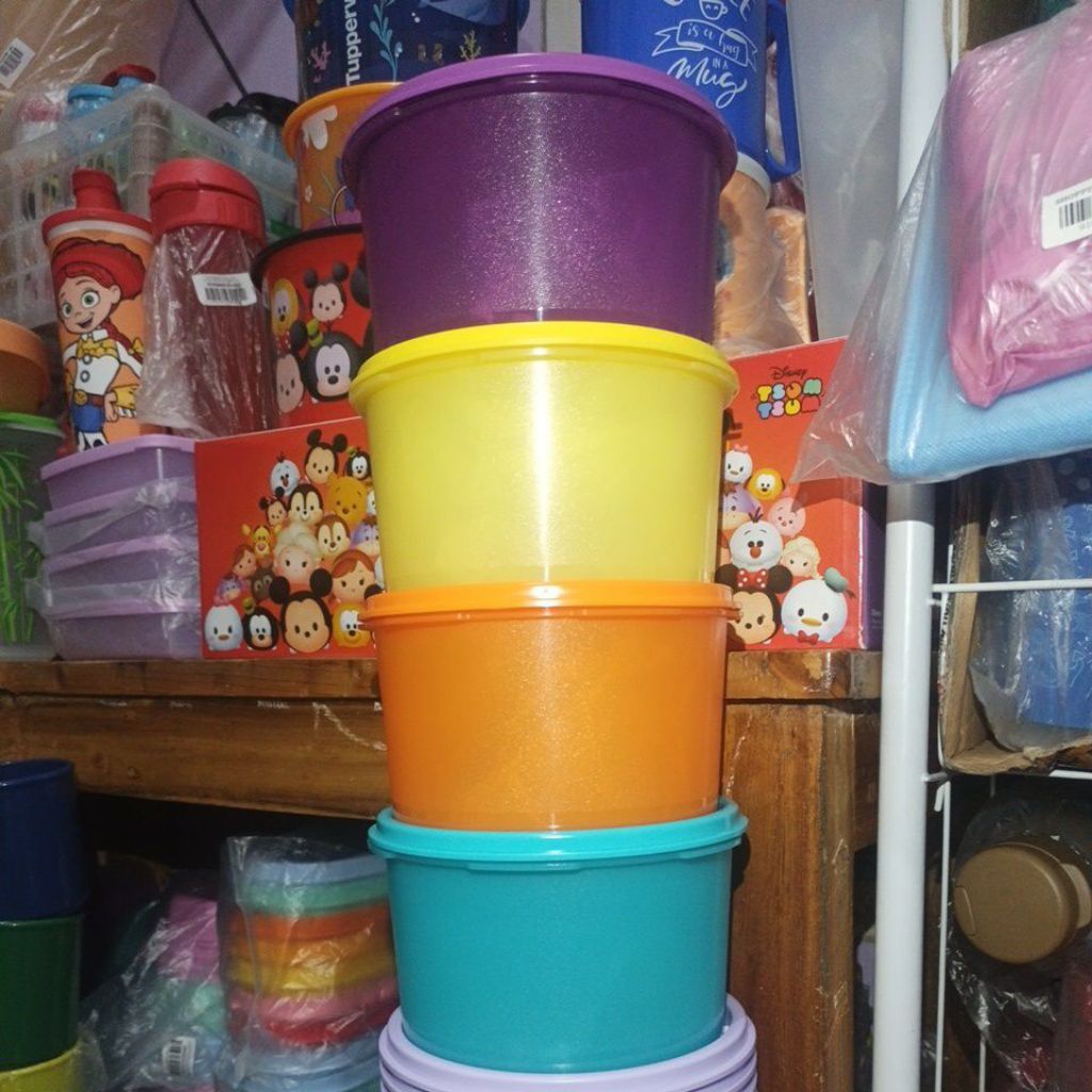 midi deco canister 1liter toples baru tupperware mini deco toples nastar tupperware
