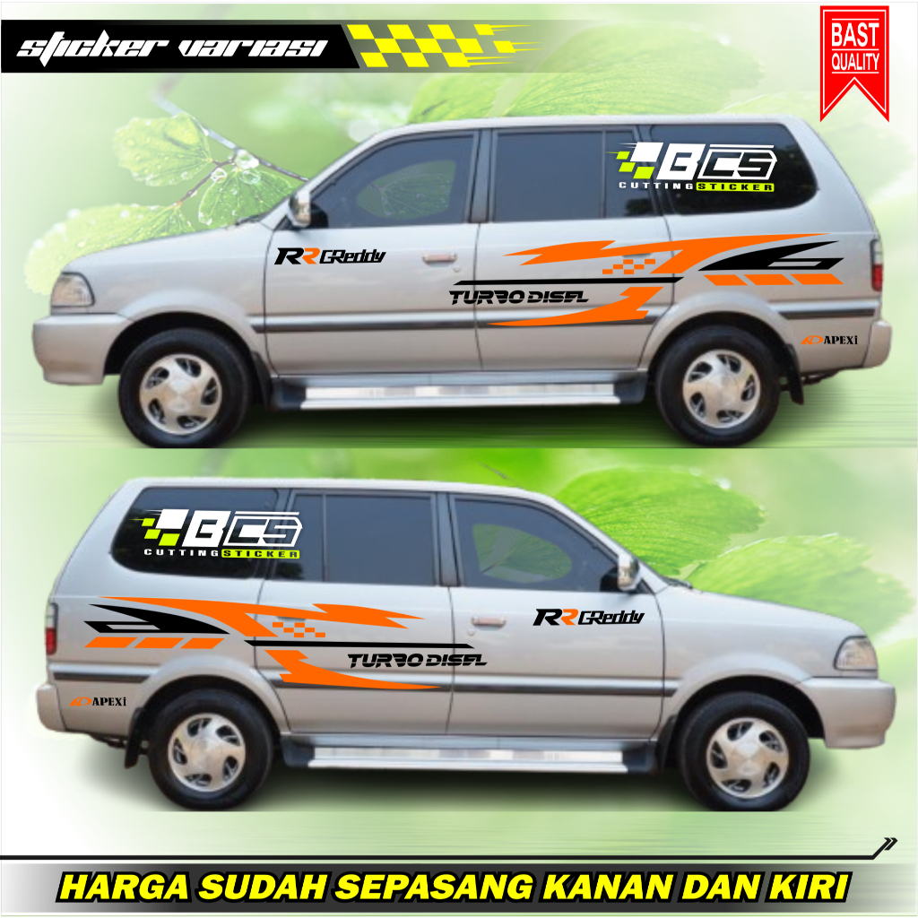NEW Stiker Lis Body Mobil Terbaru Cutting Stiker Variasi Body Samping Kijang Lgx line terbaru Toyota