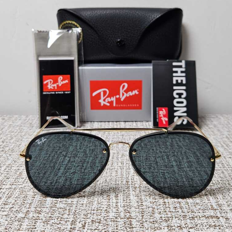 KACAMATA RAYBAN AVIATOR BLAZE RB3584N 9050/71 GOLD ORIGINAL