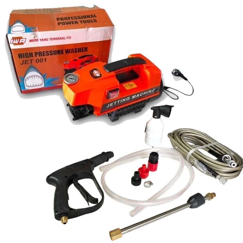 JET CLEANER IWA JET-001  | Jet Cleaner Pressure Washer | Mesin Alat Steam Cuci Mobil Motor AC