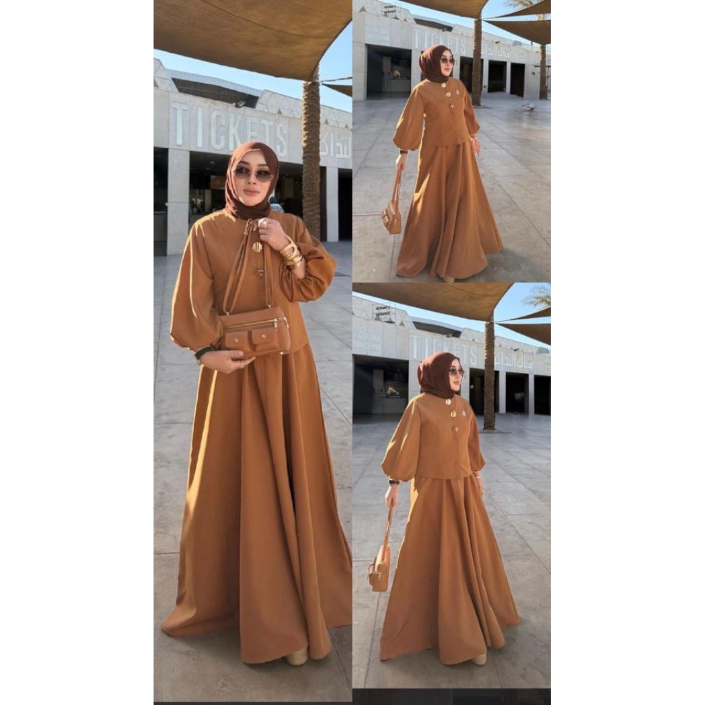 Shellasaukia Original Gamis Shellasaukia Terbaru Original (TANPA HIJAB) Dress Shellasaukia Terbaru D