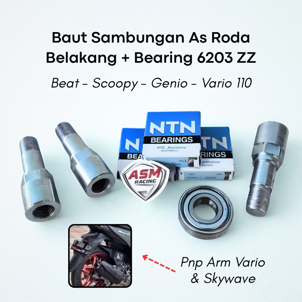 Baut Sambungan As Roda Belakang Beat Karbu Esp Deluxe Scoopy Genio Vario 110 Pnp Arm Vario Skywave
