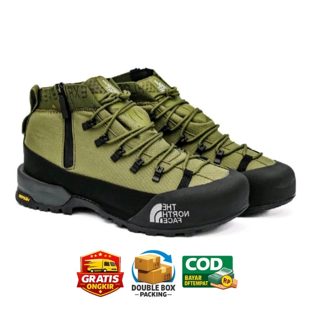 Sepatu Hiking The Nort Face Glenclyffe GoreTex Mid Olive/Black