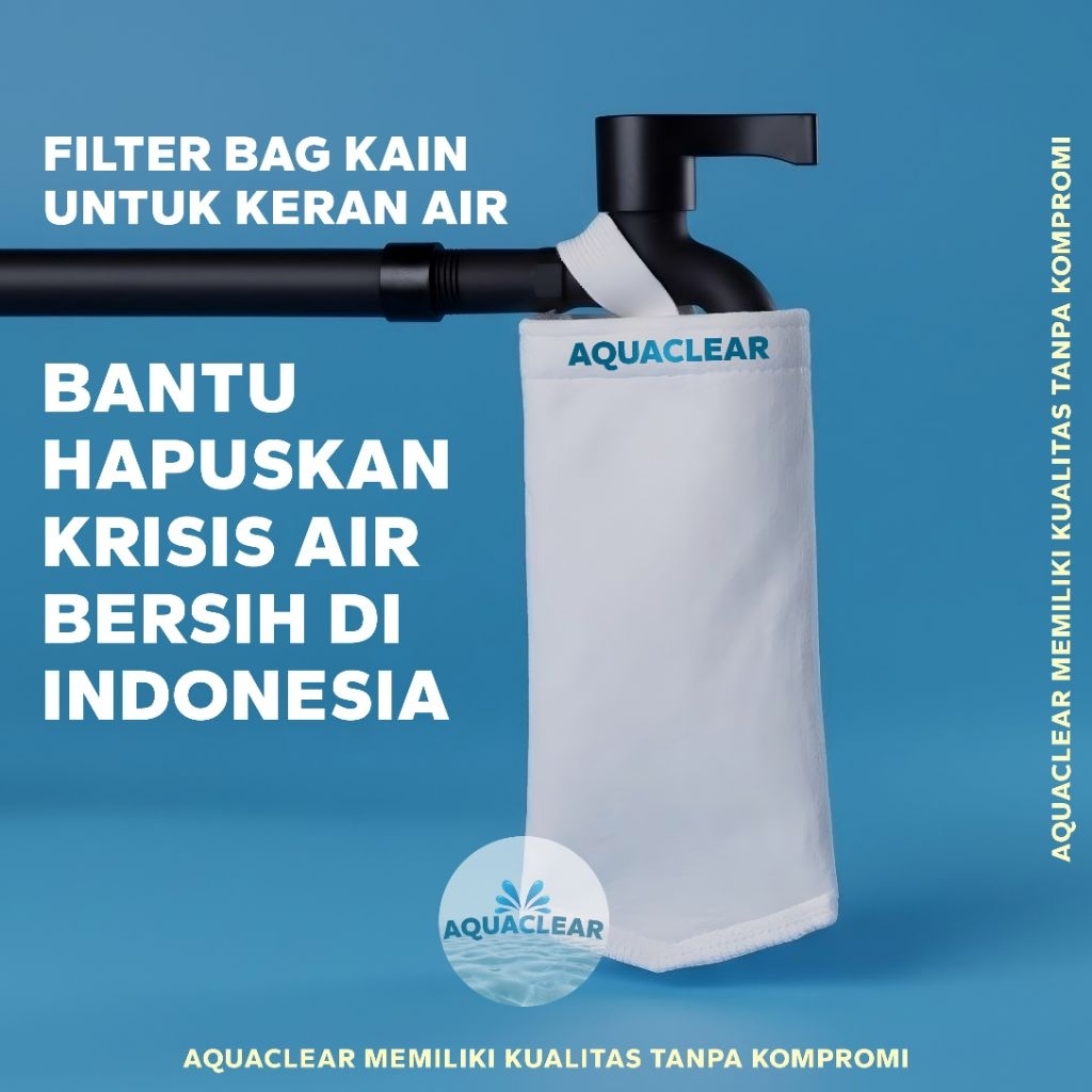 kain filter air keran saringan penjernih air keran bak mandi water purifier mode gantung 1 micron
