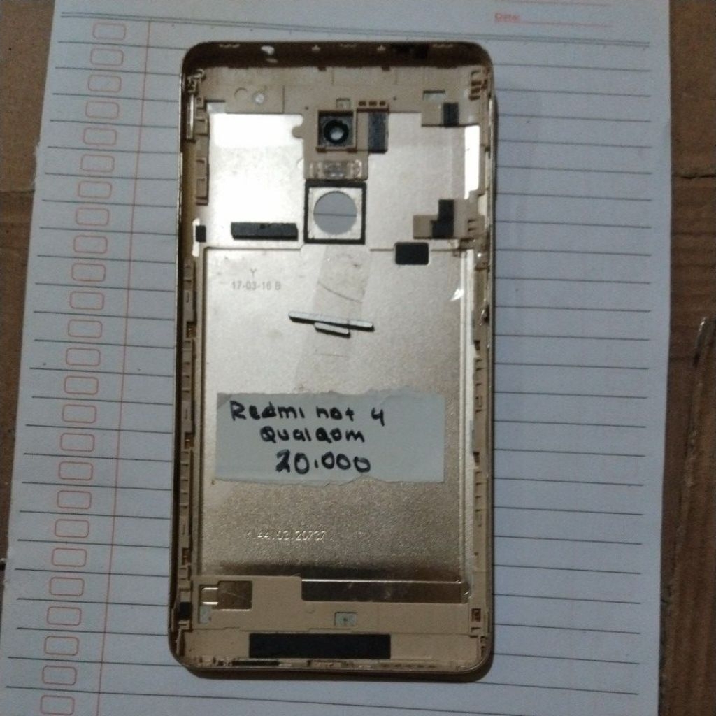 backdoor original copotan redmi note 4 Qualcomm