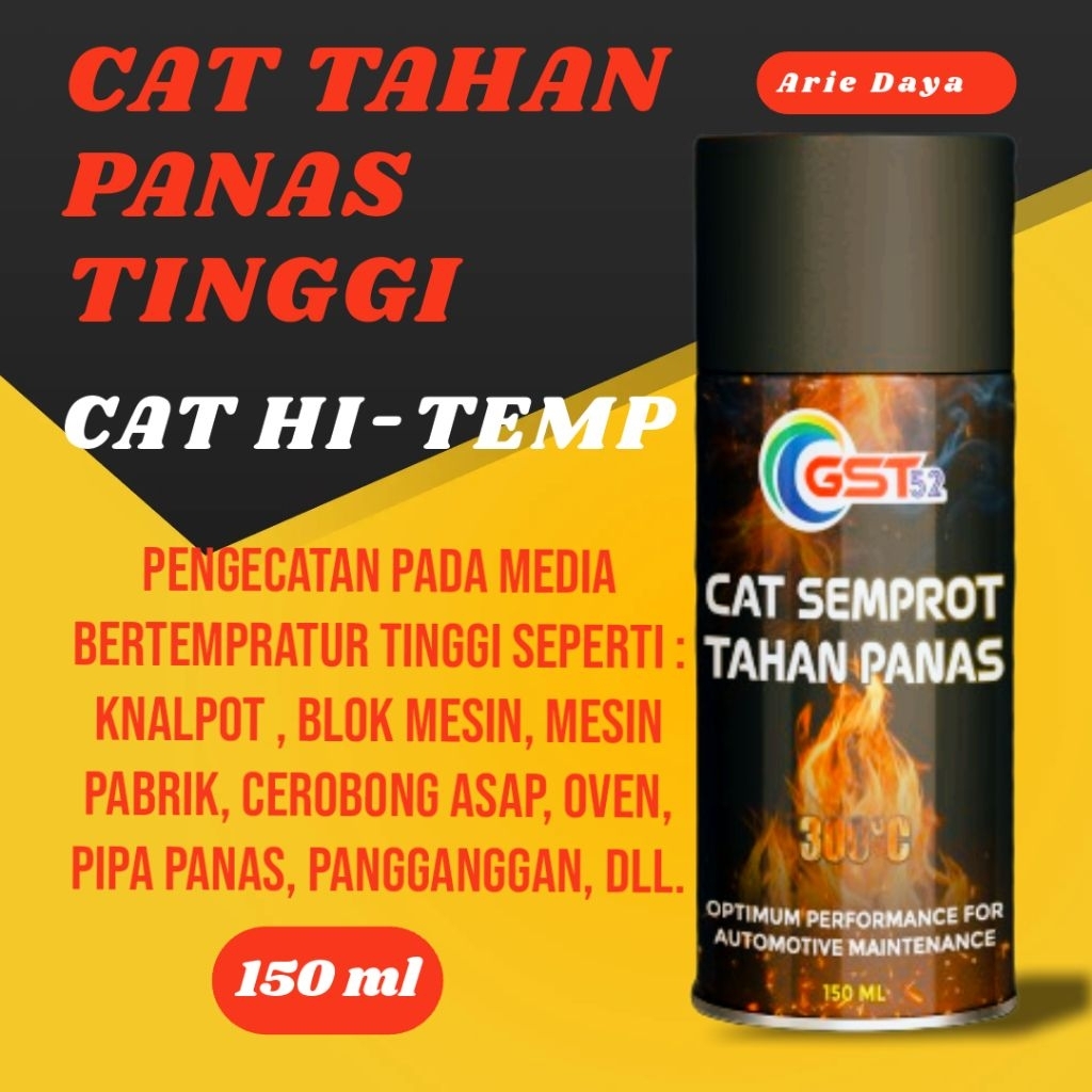 GST52 Cat Semprot Tahan Panas Hi Temp Pilok Cat Tahan Panas Knalpot