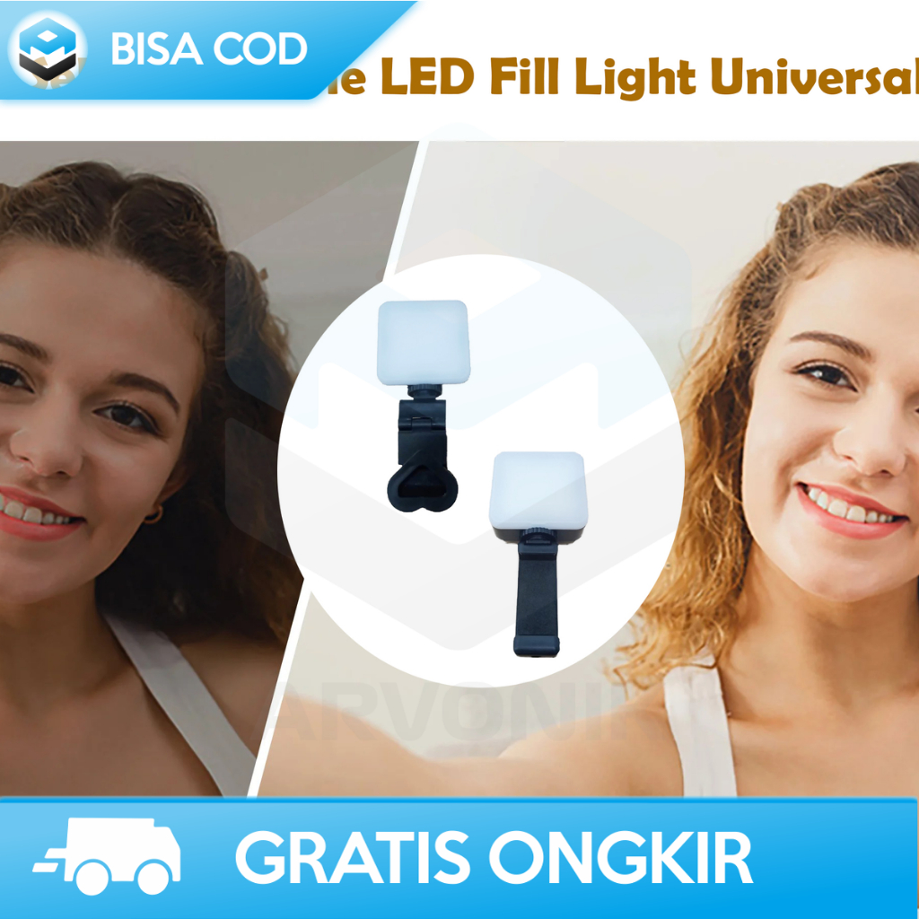 LAMPU LED SMARTPHONE SELFIE RING DESAIN PLASTIK MINI REMOT BLUETOOTH CONTROL CAMERA BATERAI BRACKET 