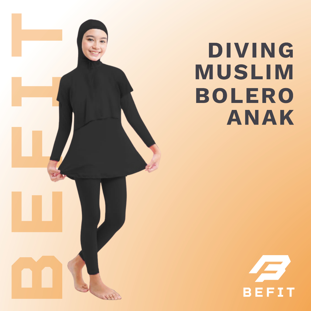Befit Baju Renang Anak Perempuan Muslim Syari Bolero