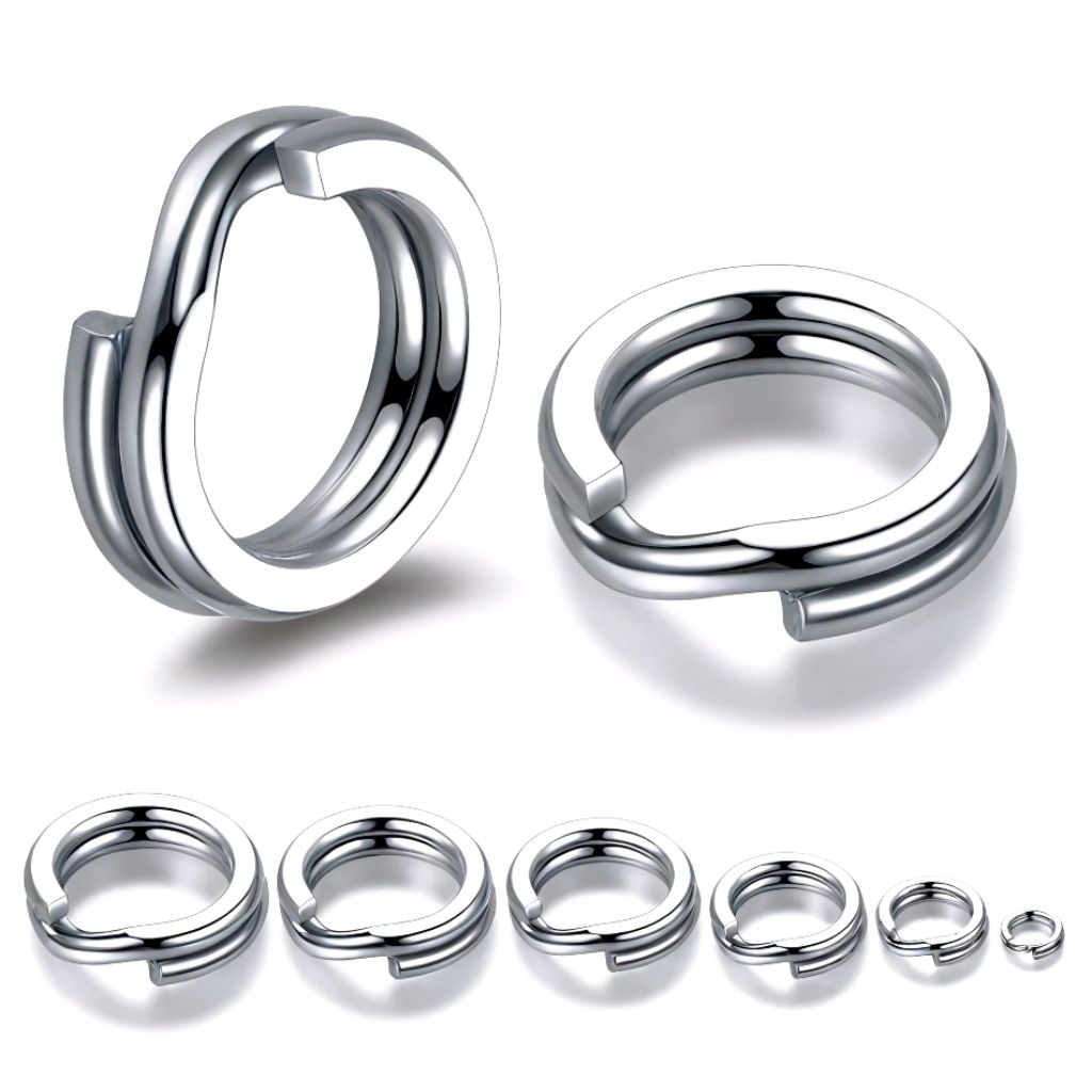 Split Ring Pipih Sambungan Kail Pancing Stainless Steel 304
