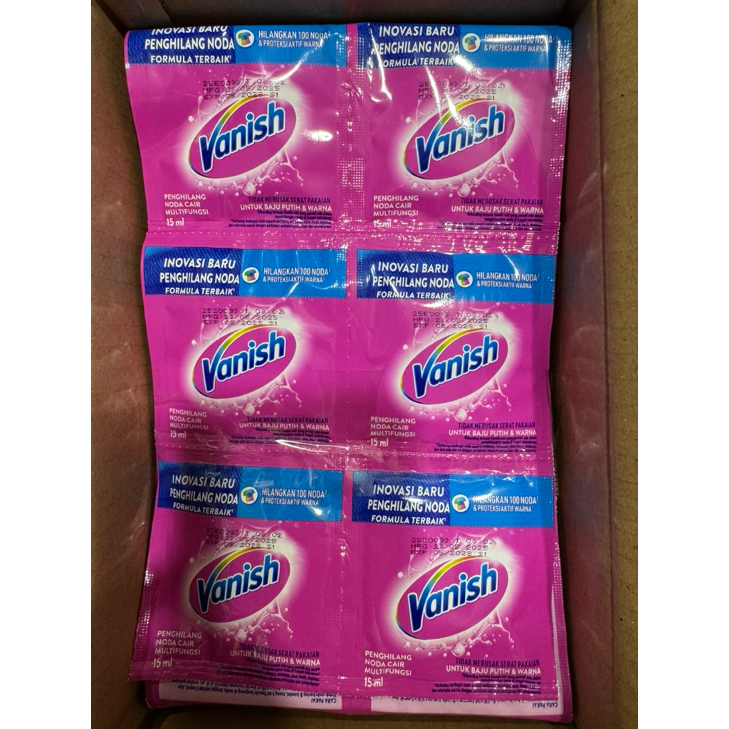 Vanish Cair Sachet 15ml 1 Renteng Isi 24Pcs