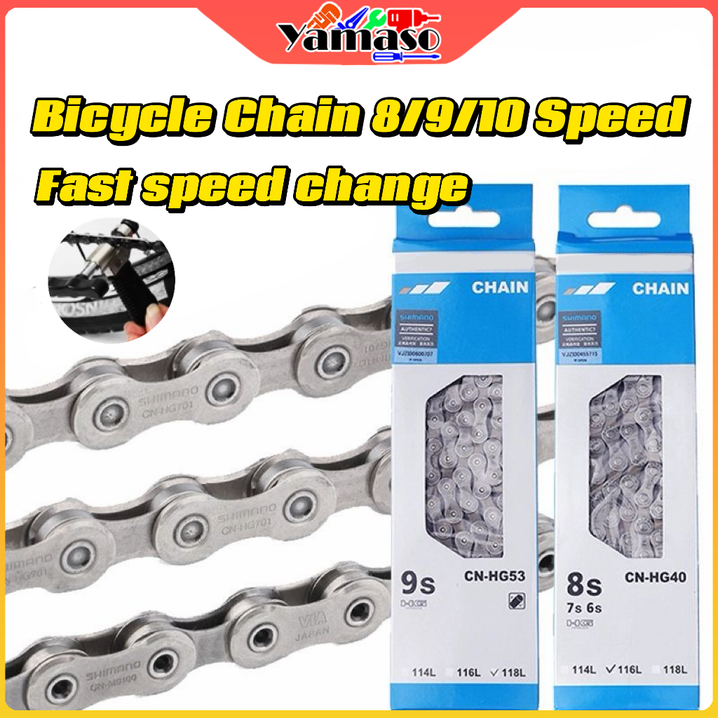 Fast speed change NEW Rantai sepeda 8/9/10 speed rantai sepeda gunung 116 rantai penghubung