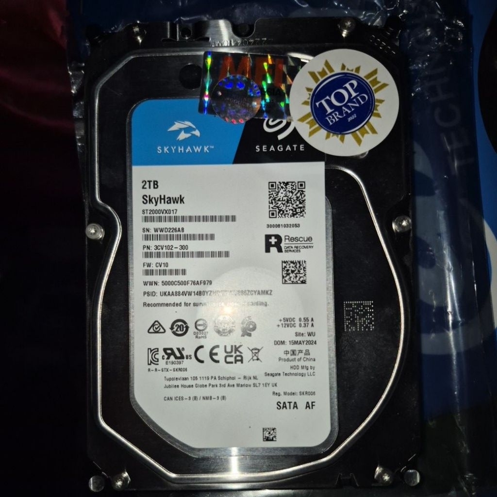HDD Hardisk CCTV Seagate Skyhawk 2TB MFI