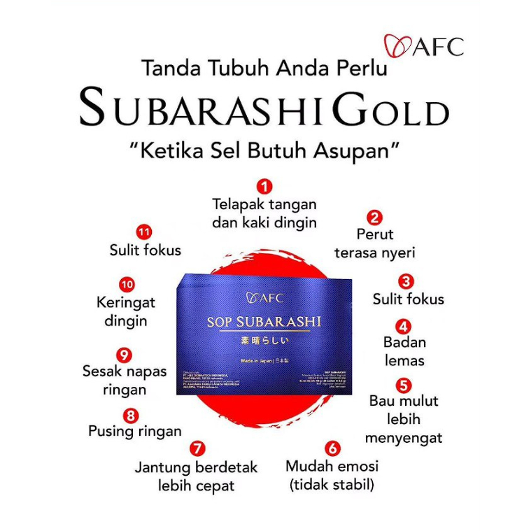 SOP SUBARASHI GOLD Japan AFC Subarashi Original