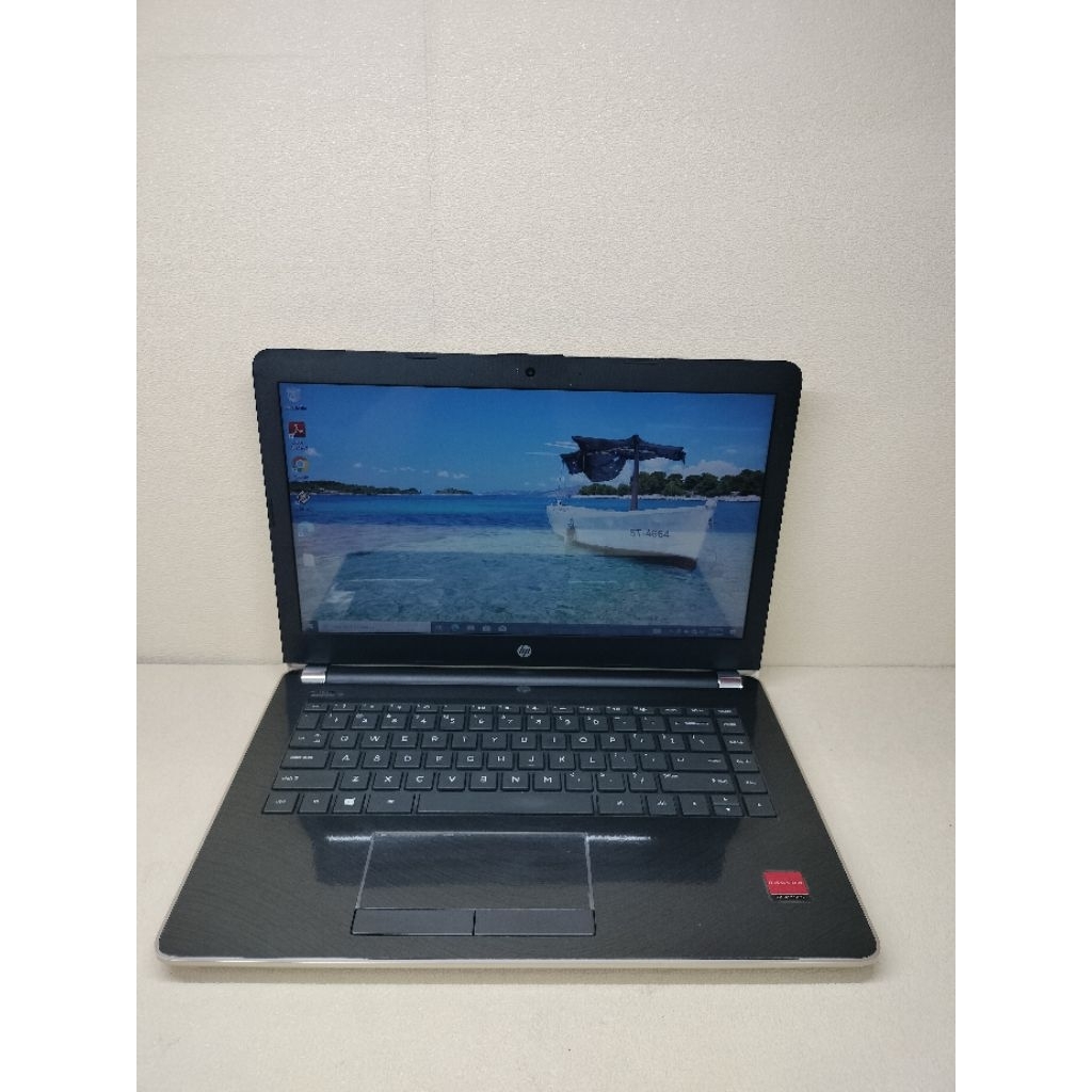 laptop hp 14-bw024ax amd a9-9420 ram 8gb ssd 256gb mesin lancar aplikasi siap pakai