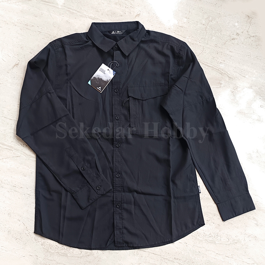 KEMEJA EIGER FLOBAMORA XT BLACK OUTDOOR TROPIC DRY QUICK DRY