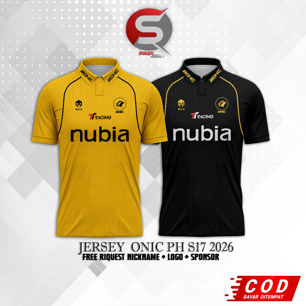 Jersey Kaos Baju ONIC PH ONIC ID terbaru MPL PH S17 2026 - 2027 terbaru free nickname