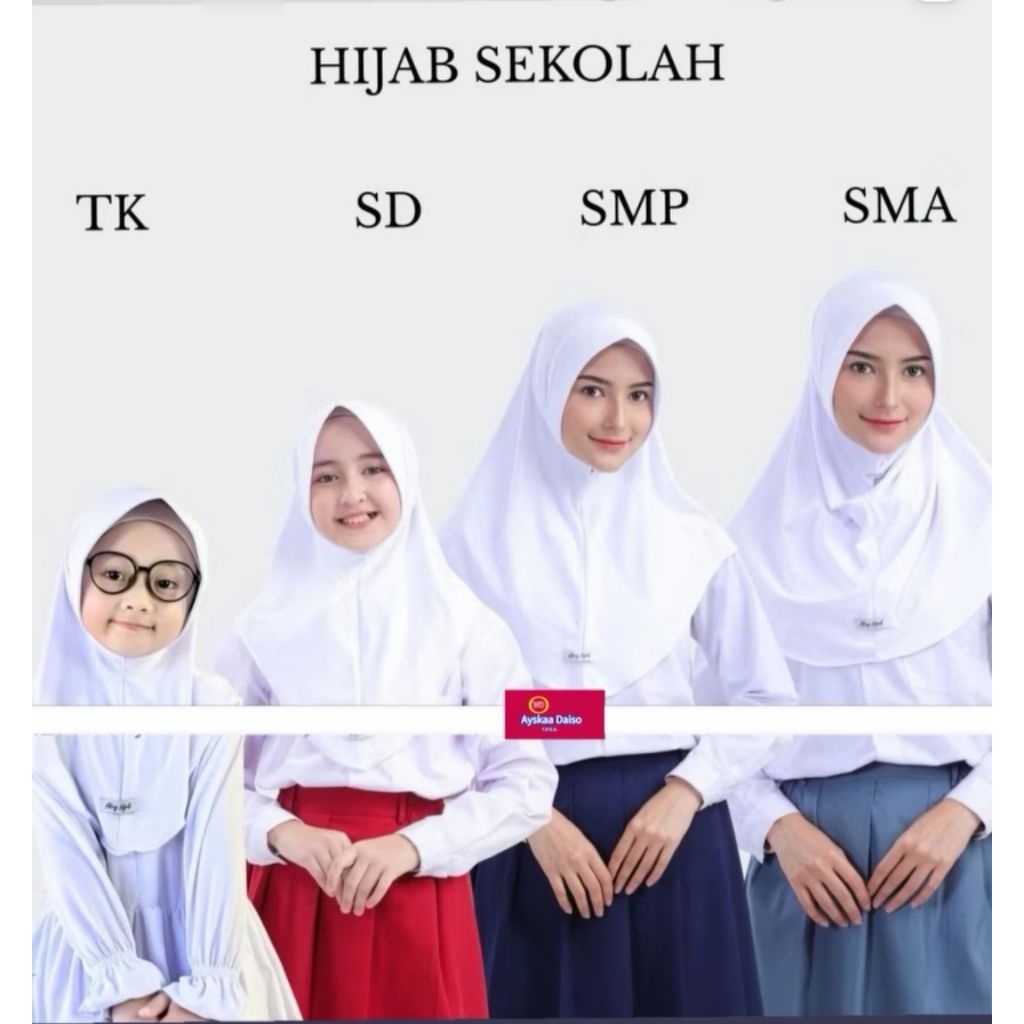 Kerudung Hijab sekolah rabbani El Rahma Original