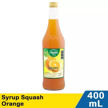 Syrup Marjan Squash Rasa Jeruk Orange Kemasan Isi 400 Ml Minuman Sirup Marjan Segar